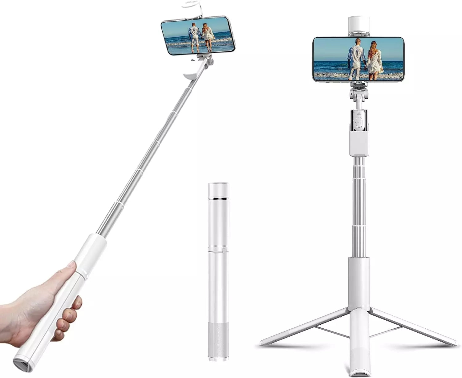 Wireless Bluetooth Extendable Tripod Selfie Stick Phone Holder Stand & Remote Control Wireless Bluetooth Extendable Tripod Selfie Stick Phone Holder Stand & Remote Control